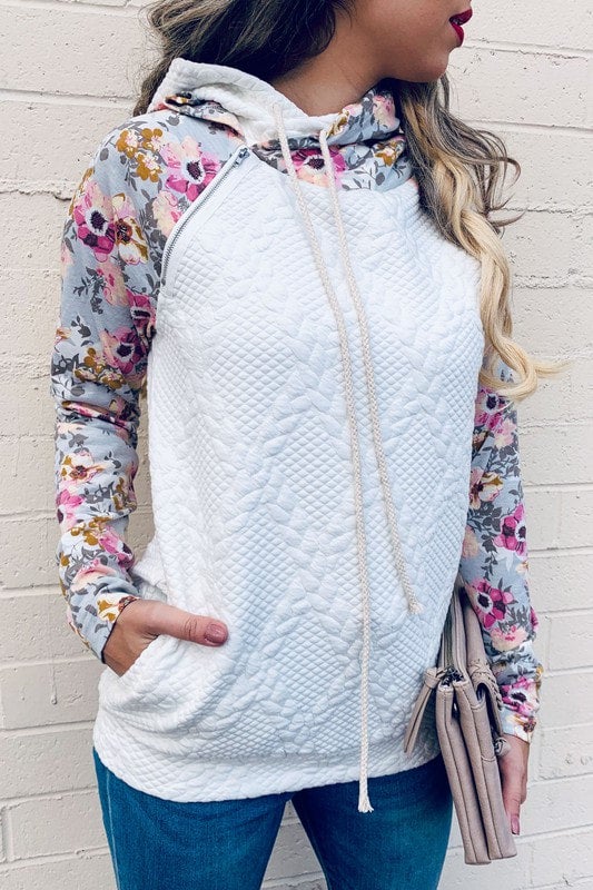 Shops floral double hoodie